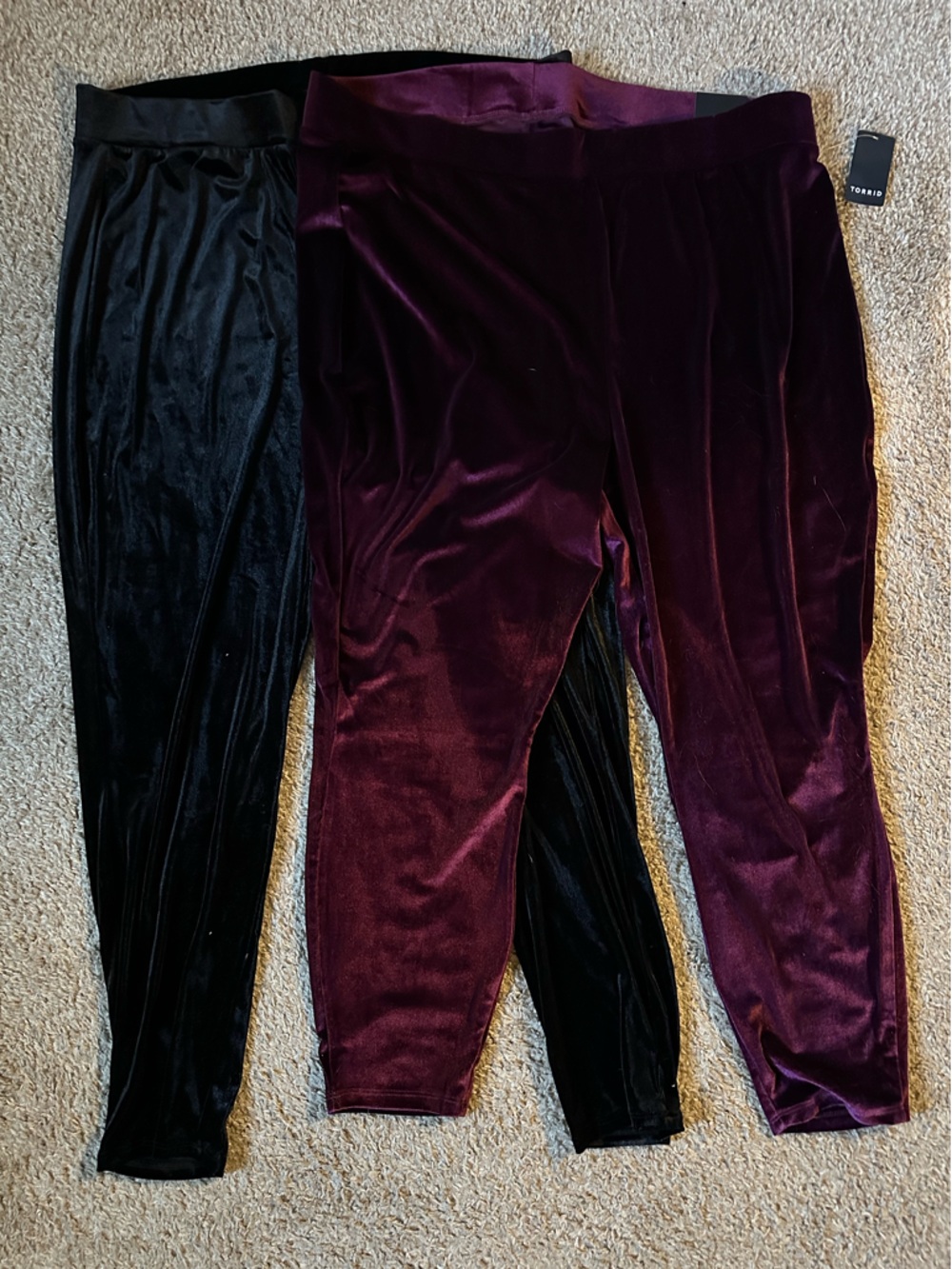 torrid Black Velvet-Look Stretch Leggings